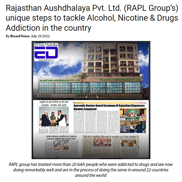Rajasthan Aushdhalaya, in ED TIMES.