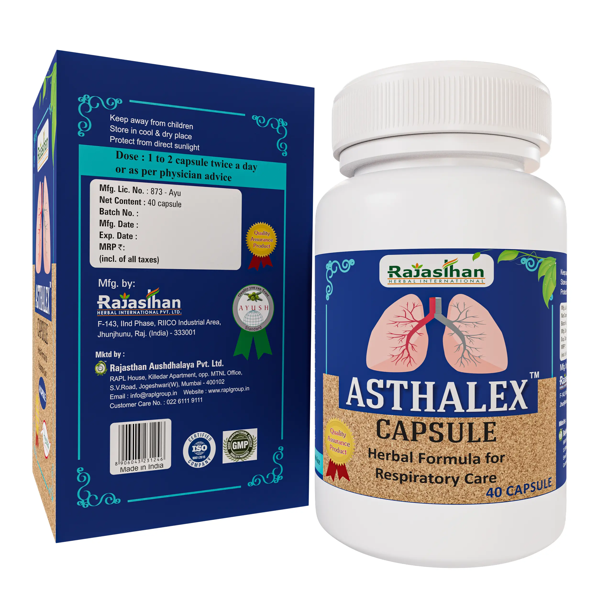 Asthalex Capsule 40 Rajasthan Herbal International