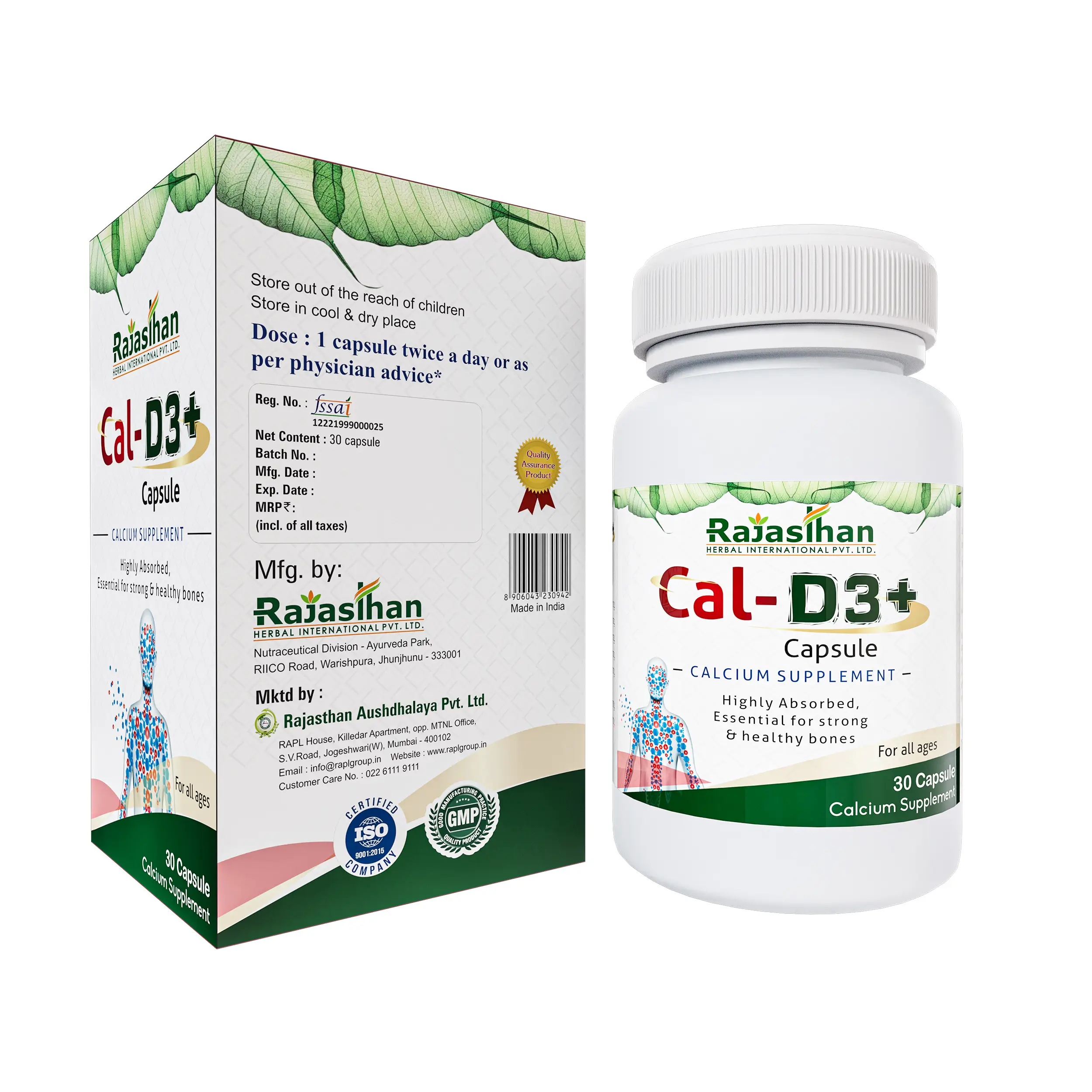 Cal D3 Capsule 30 Rajasthan Herbal International