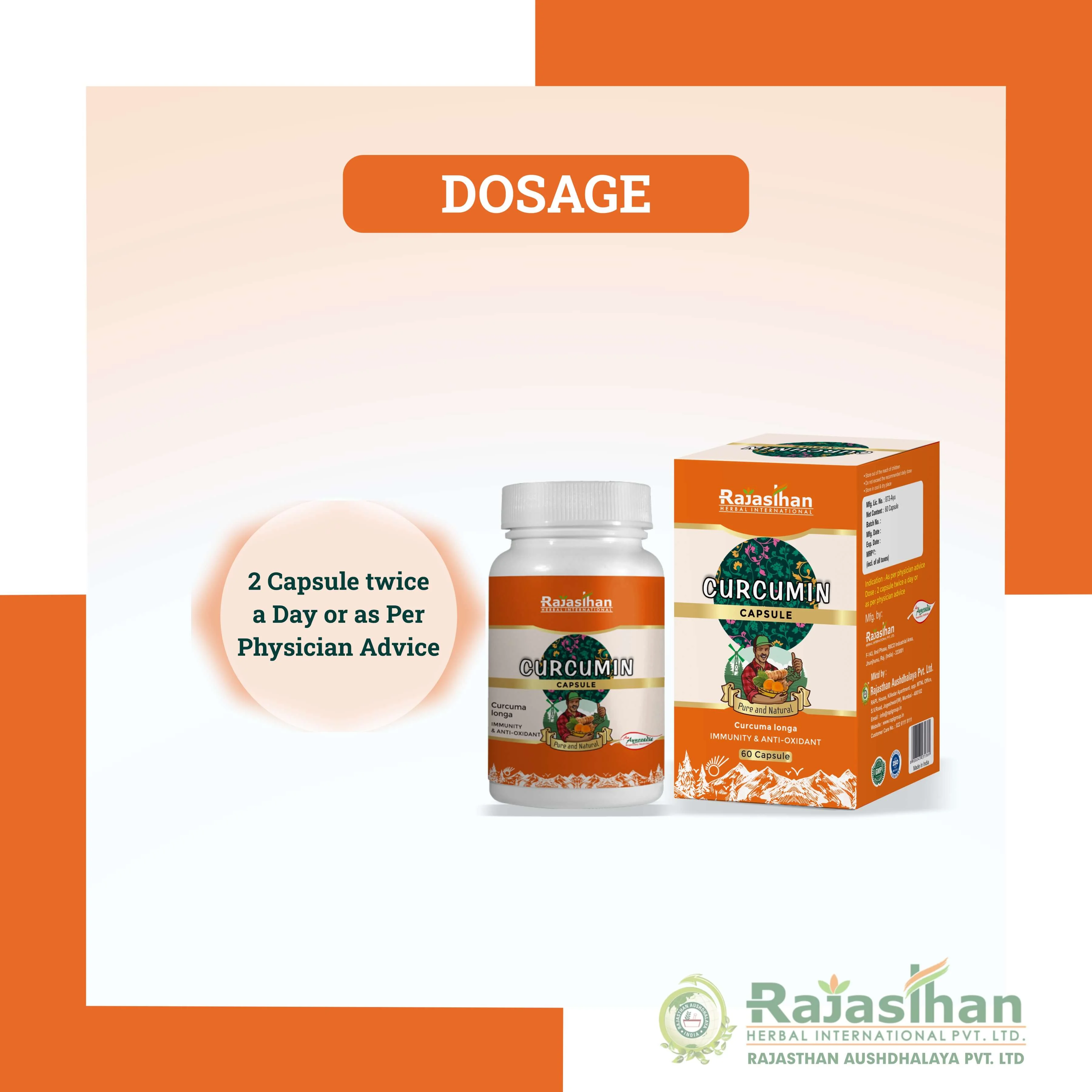 Dosage Of Curcumin Capsule 60