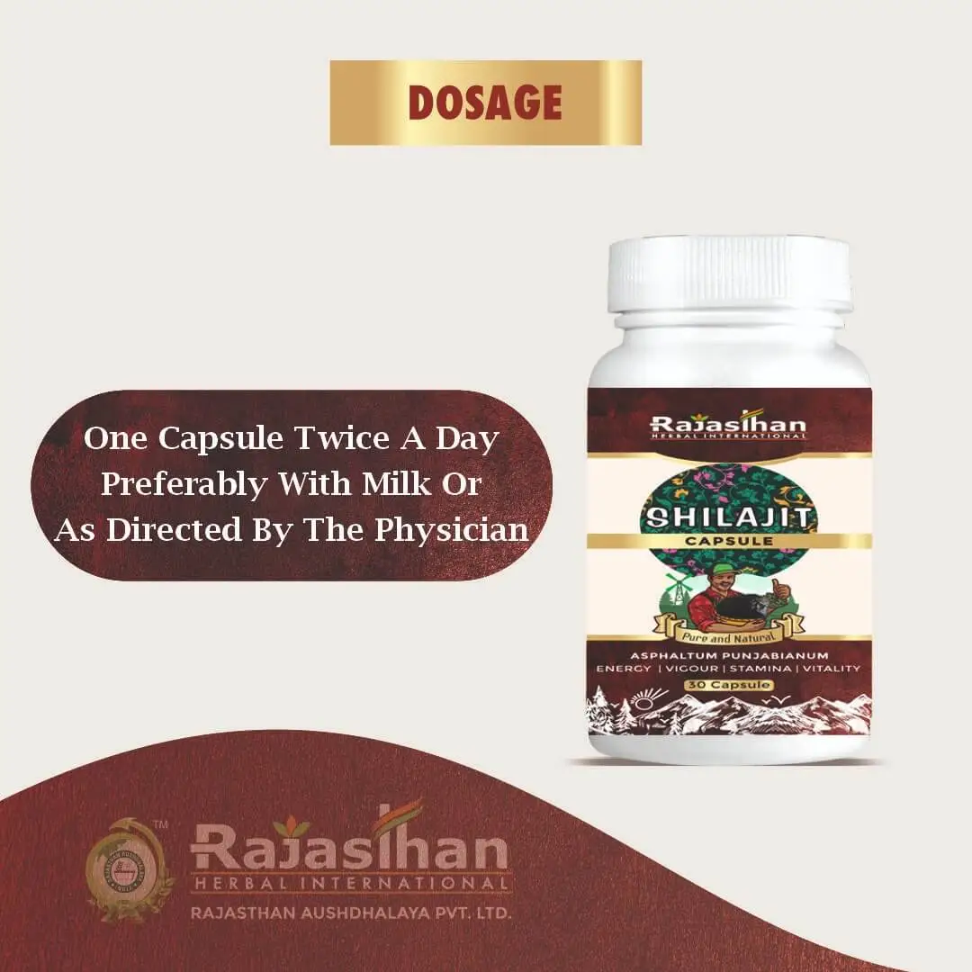 Dosage Of Rajasthan Herbal Shilajit Capsule 30
