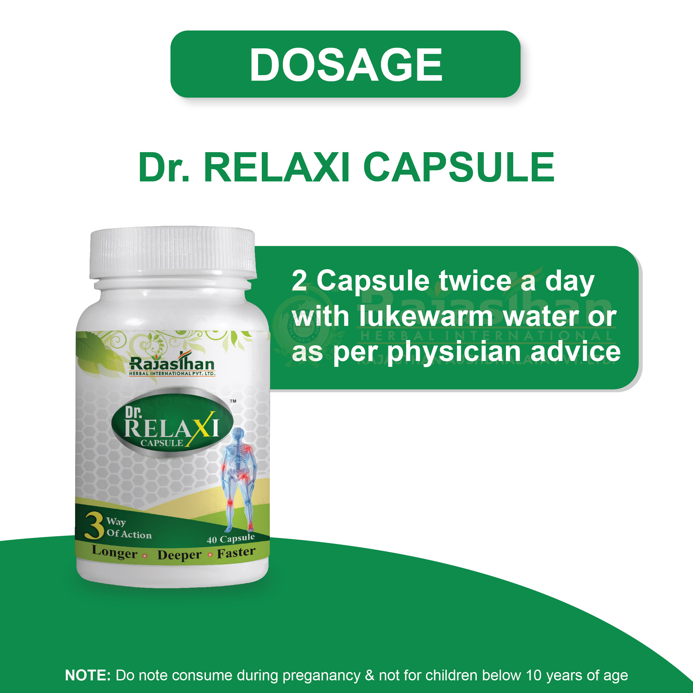 Dr Relaxi Capsule Dosage