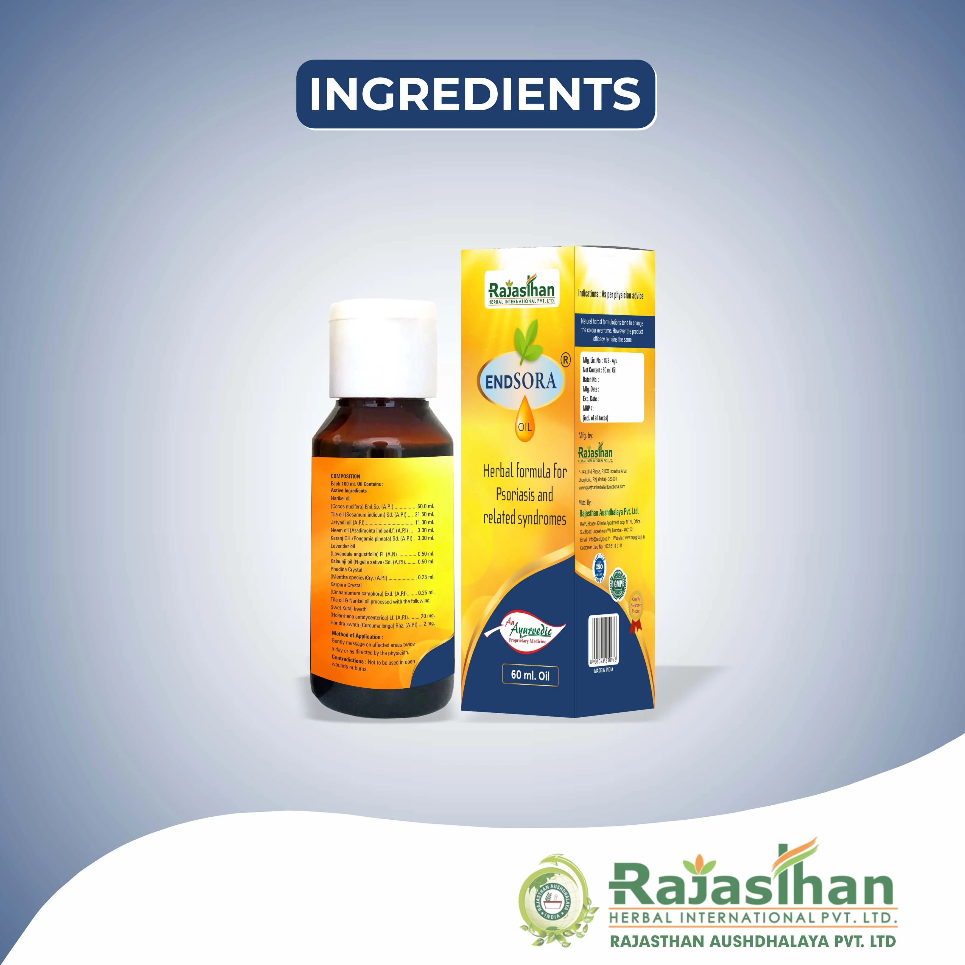 Ingredients In Endsora Hair Oil