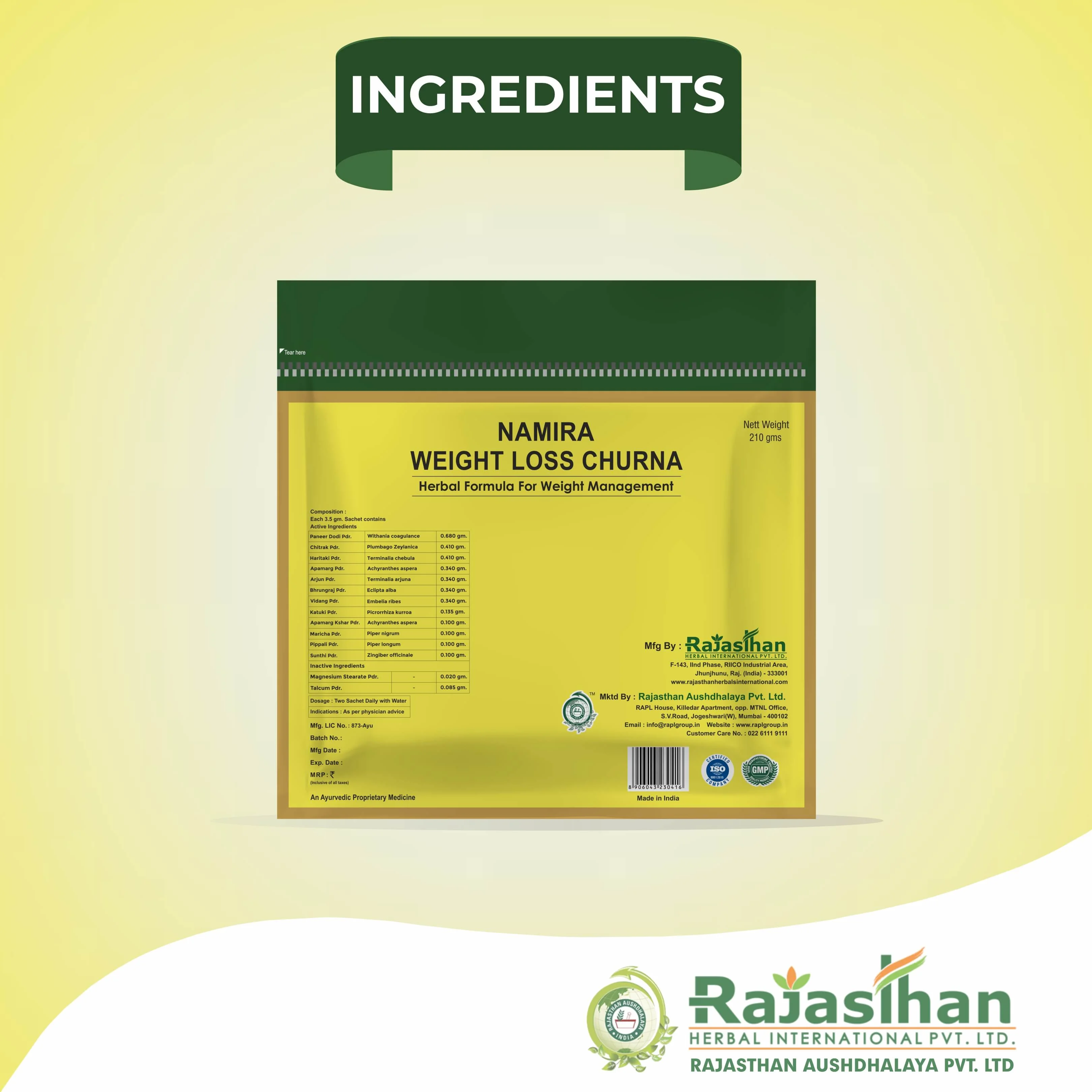 Ingredients In Namira Weight Loss Churna