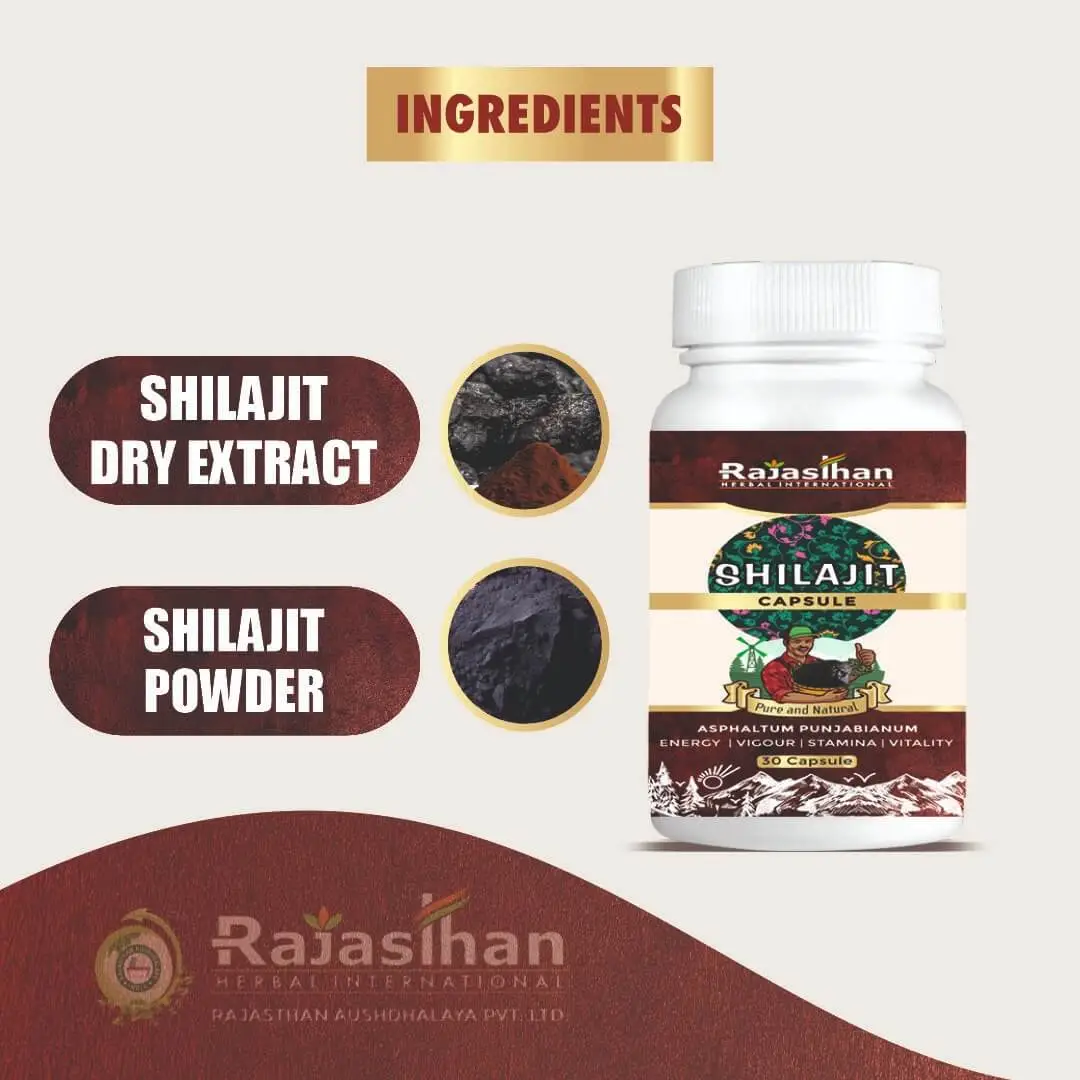 Ingredients In Rajasthan Herbal Shilajit Capsule 30