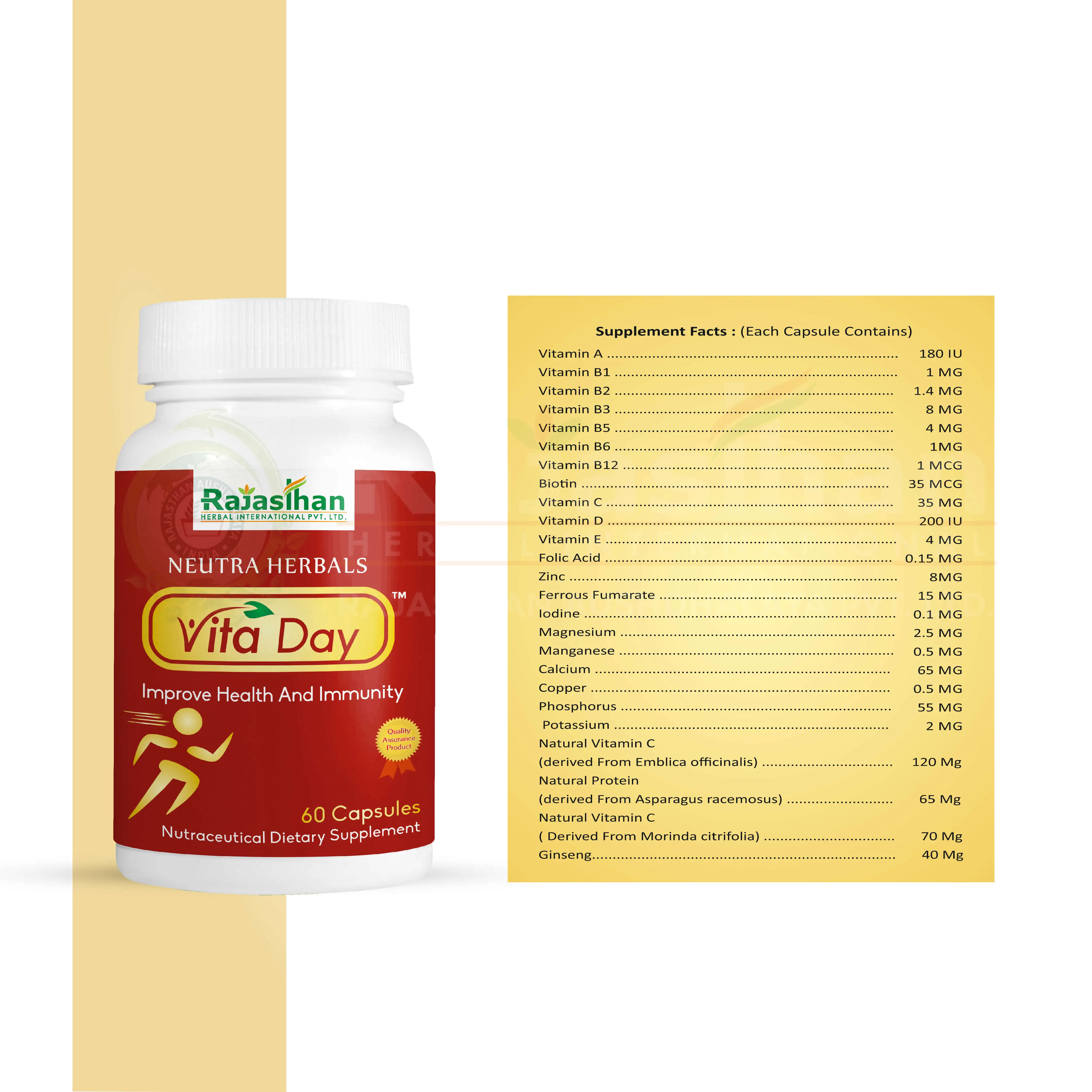 Rajasthan Aushdhalaya Neutra Herbals Vita Day 60 Capsule