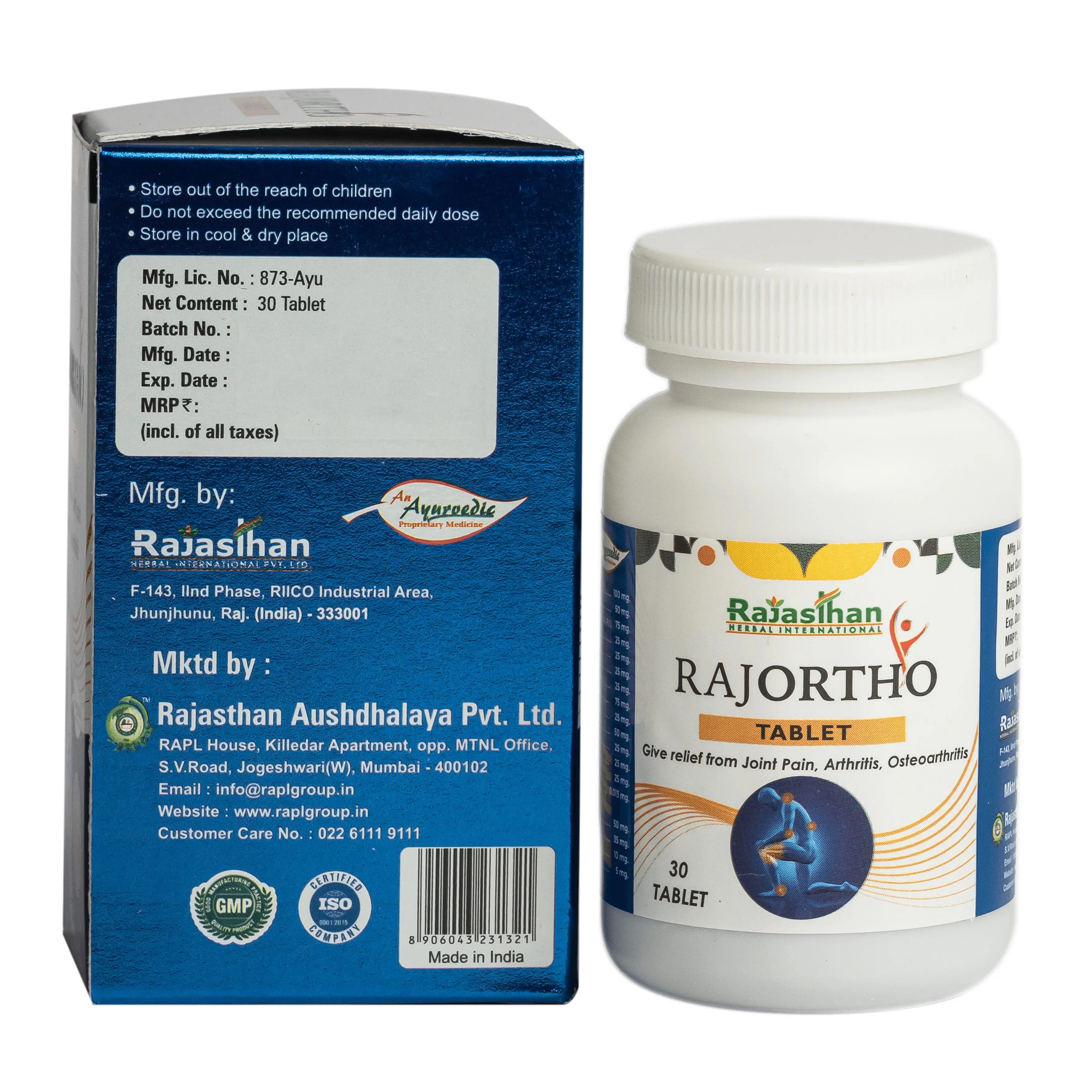 Rajortho Tablet 30 Arthritis Rajasthan Aushdhalaya