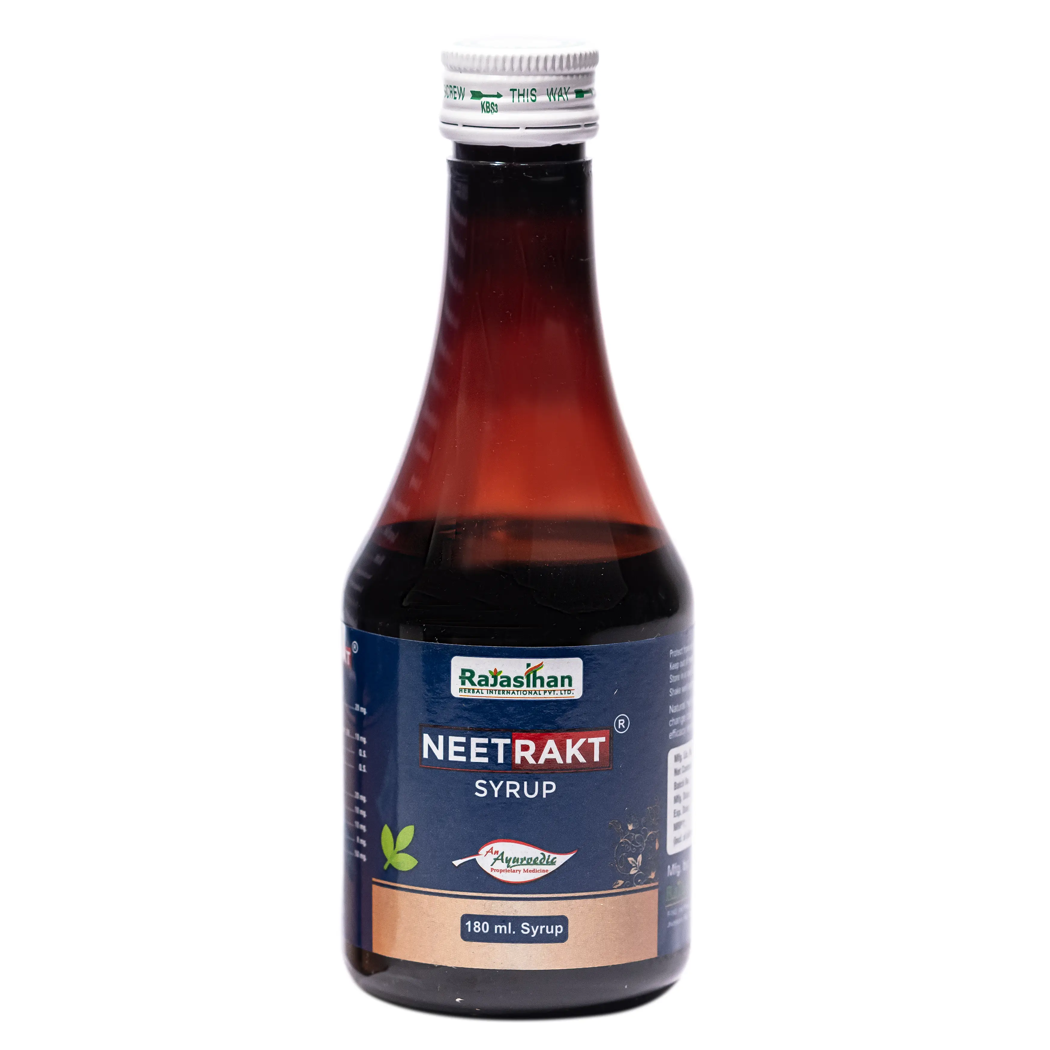 Neet Rakt Syrup 180ml Rajasthan Aushdhalaya