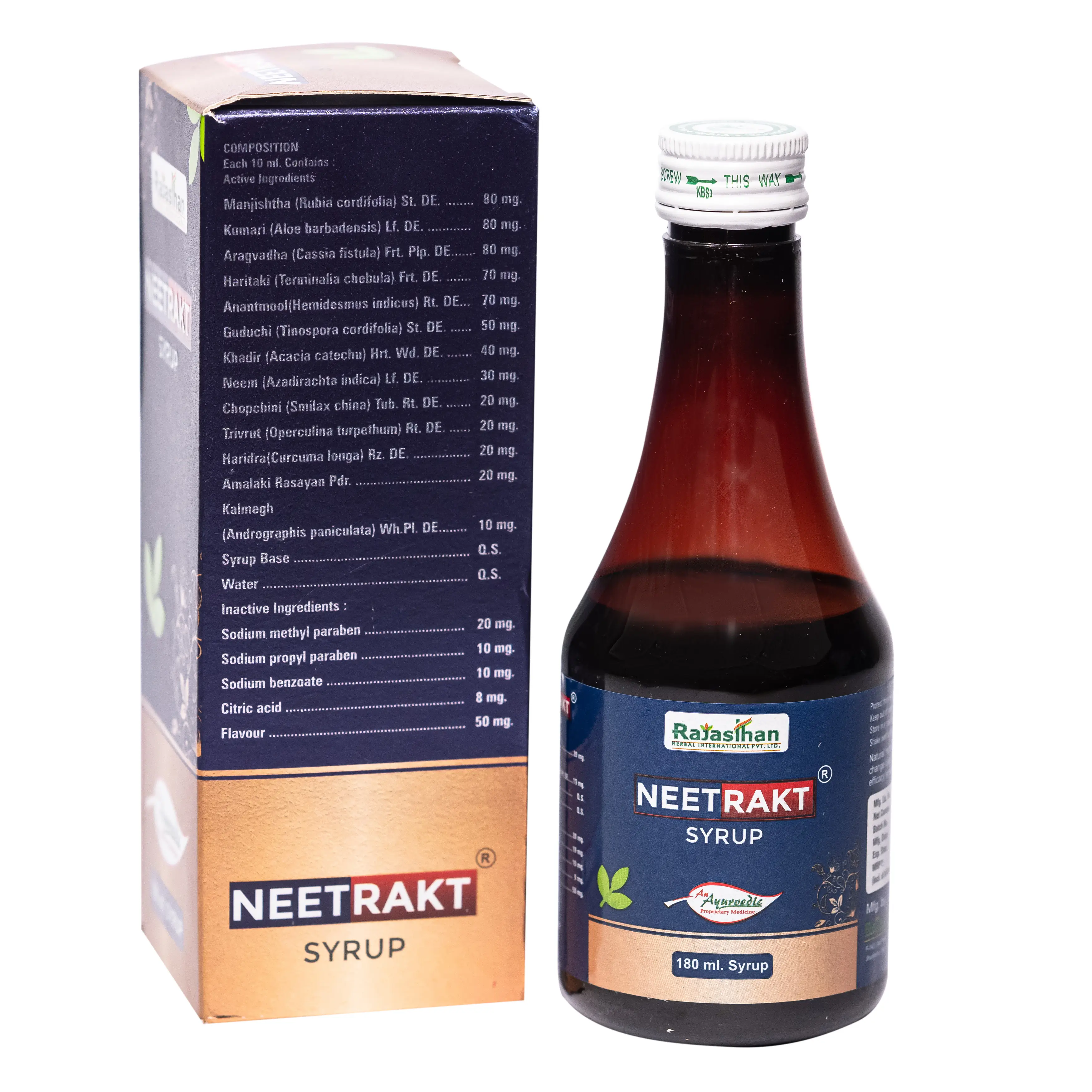 Neet Rakt Syrup 180ml Rajasthan Aushdhalaya1