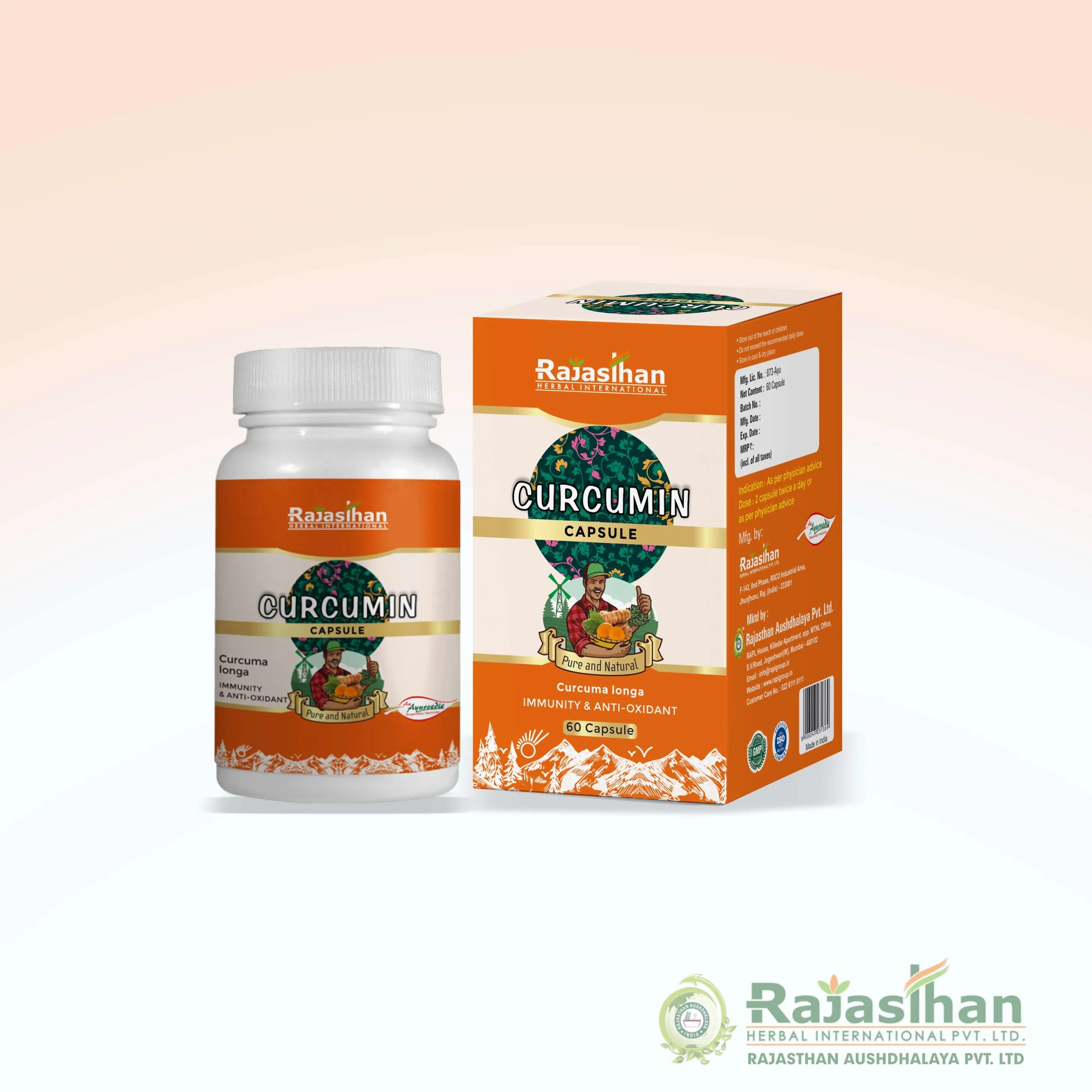 Rajasthan Herbals Curcumin Capsule 60