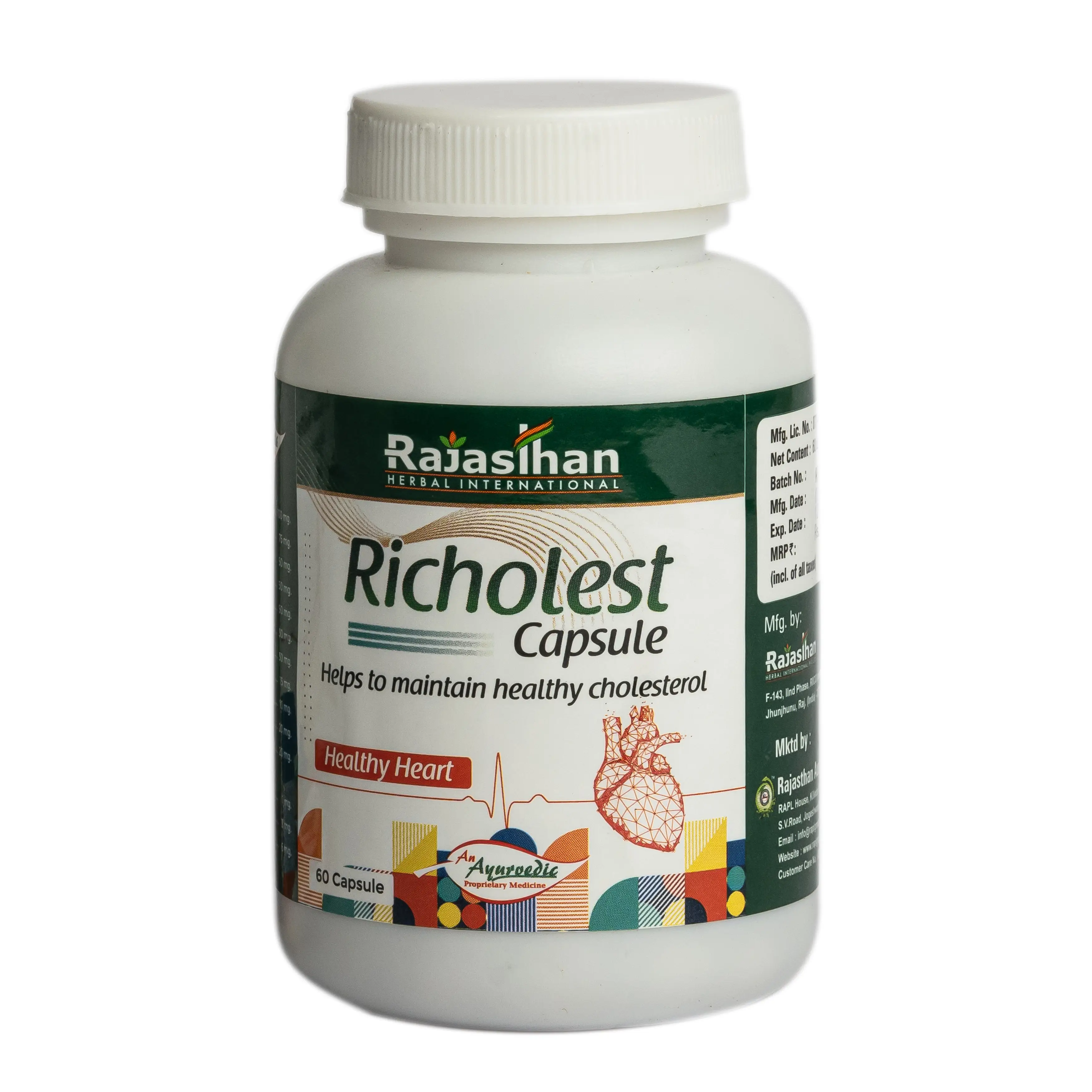 Richolest Capsule 60 Rajasthan Aushdhalaya