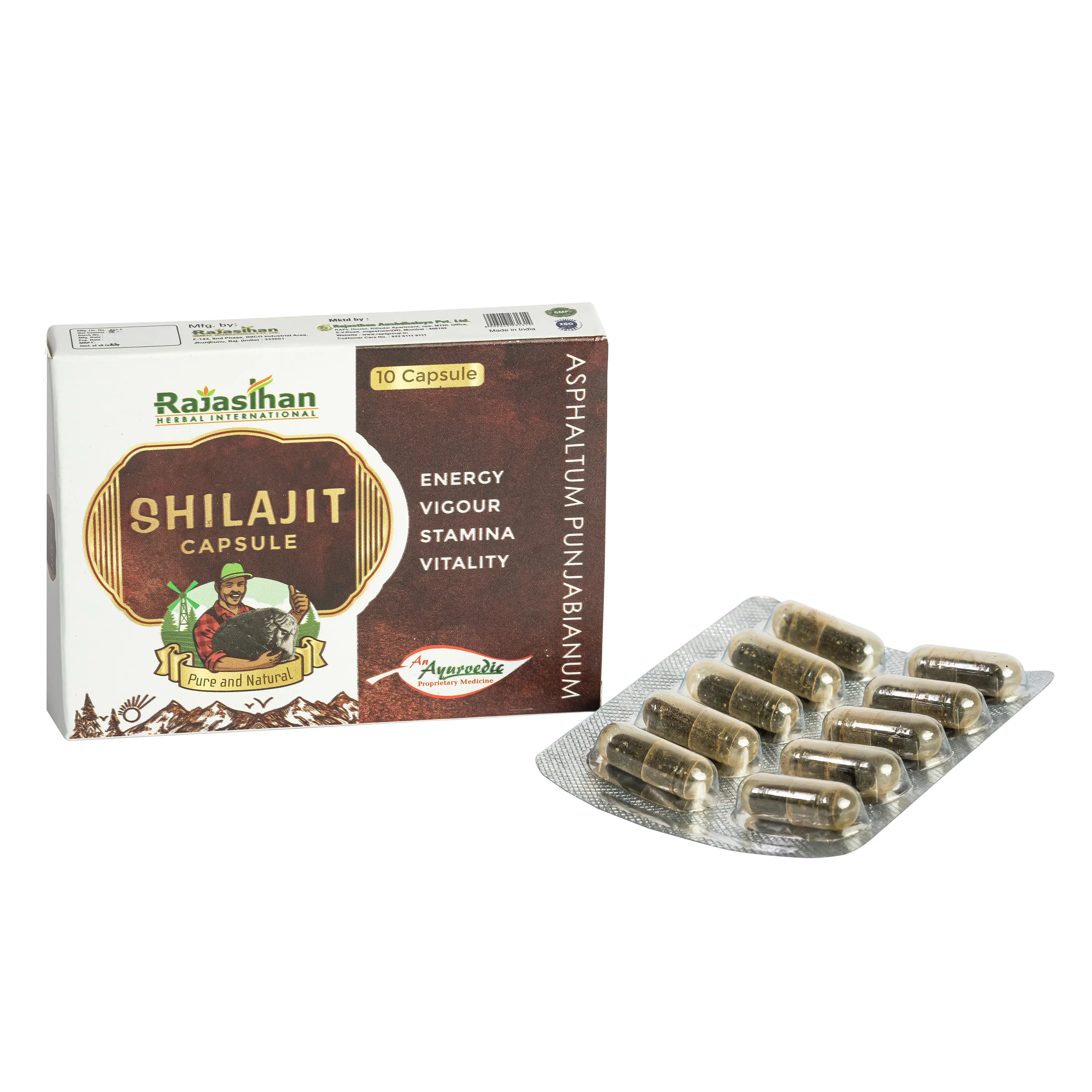 Shilajit Capsule 10 Rajasthan Aushdhalaya